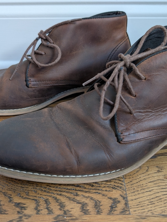 Joseph Abboud Men\'s Brown Leather Chukka Boots Size 10 D Ankle Desert 40RV 10D40